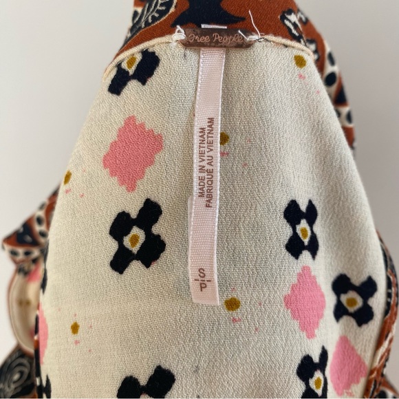 Free People Charlotte Printed Halterneck top/Tunic Size S - Picture 13 of 15